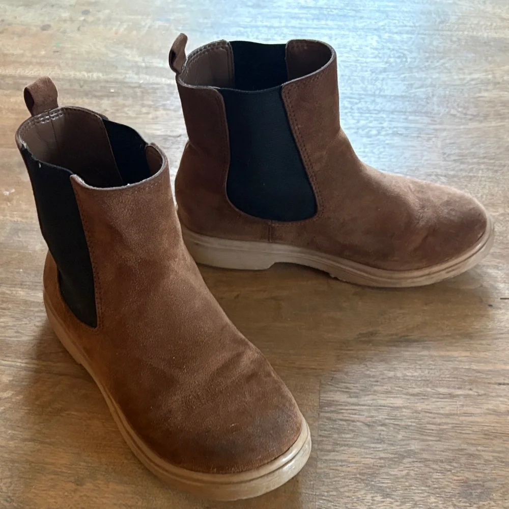 Crewcuts Chestnut Suede Pull-On Chelsea Boots - Picture 3 of 3